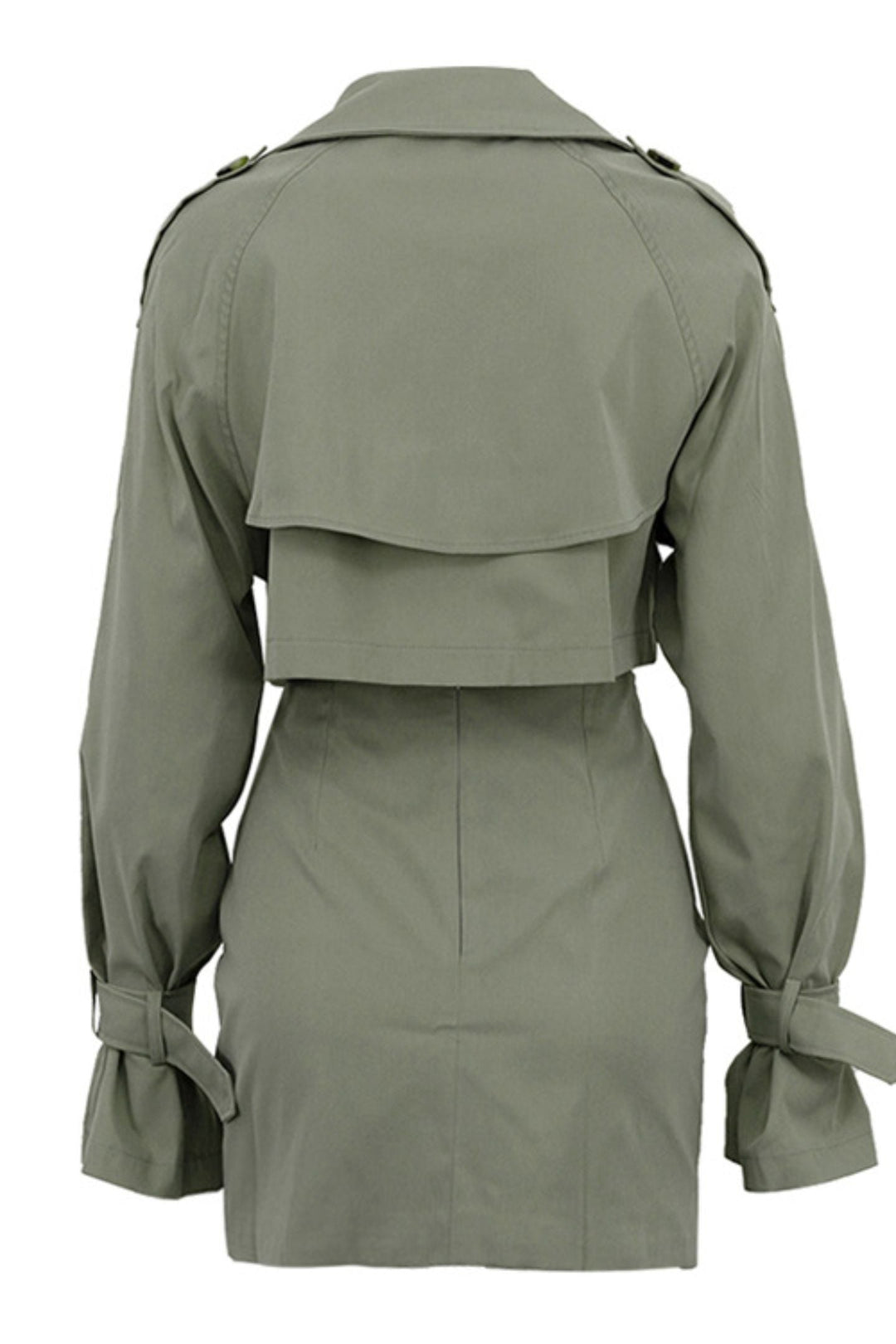 Drune | Knopfdetail Gekürzte Jacke & Minirock-Set