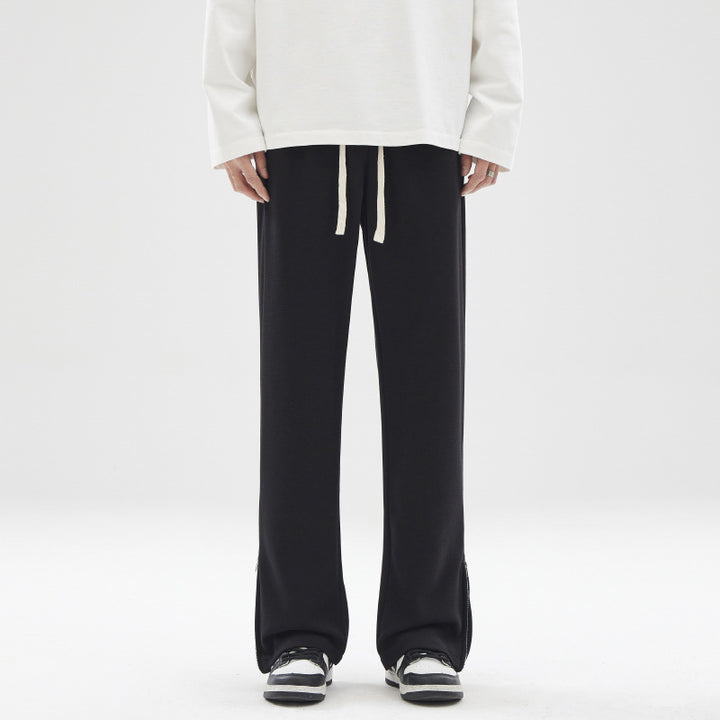 Herren weite Sweatpant mit Saum-Reißverschluss und Tunnelzug Drune