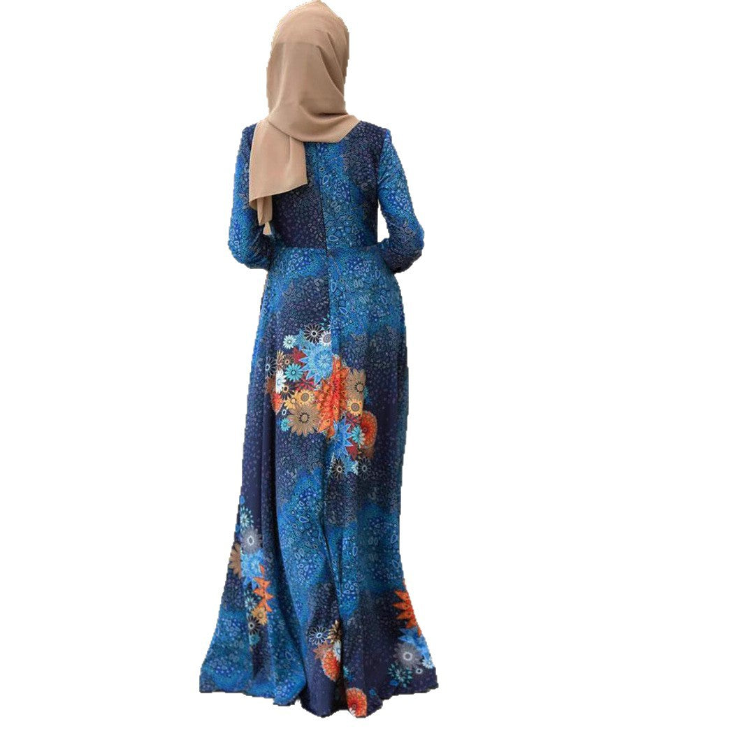 Damen Maxikleid mit floralen Akzenten und elegantem, fließendem Schnitt Drune