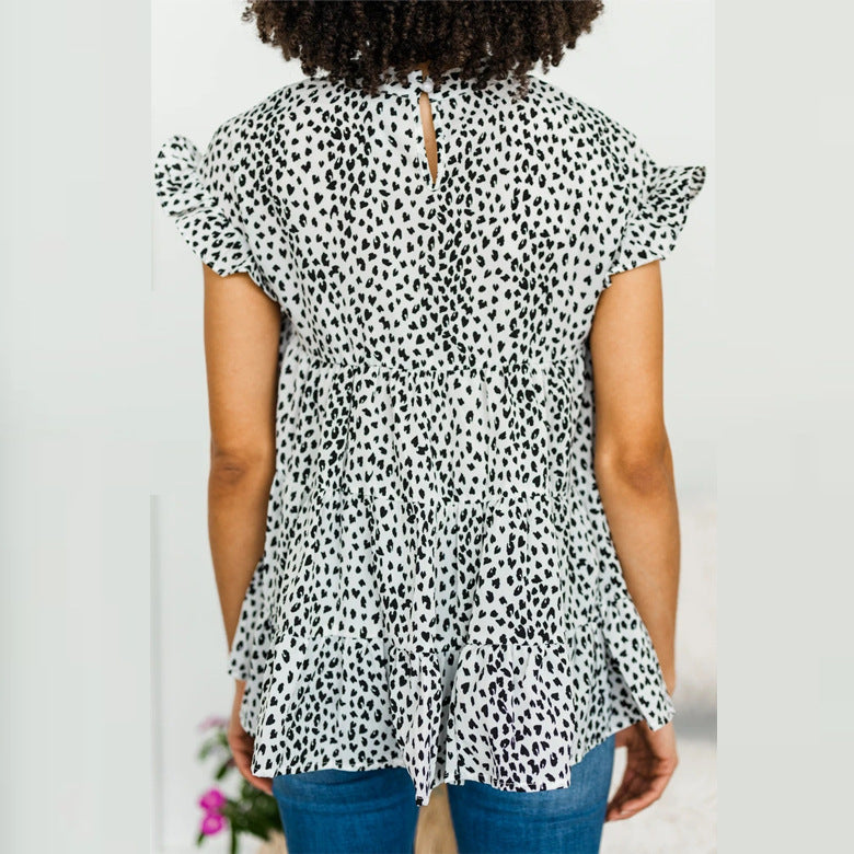 Damen Luftiges Oberteil mit Volantdetails Drune