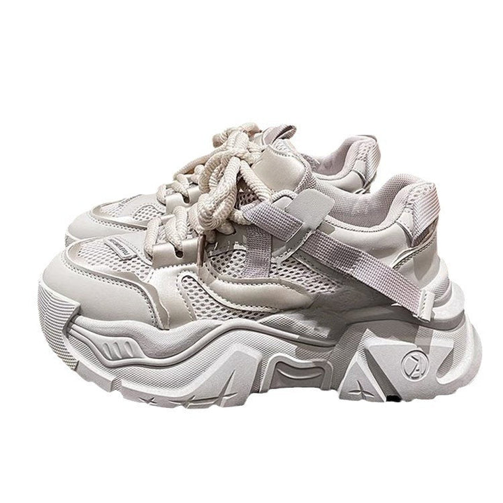 Damen modische Chunky Sneaker mit atmungsaktiver Netzstruktur und robuster Sohle Drune