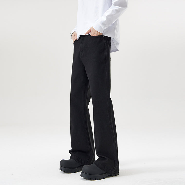 Herren weit geschnittene Denimhose mit geradem Bein Drune
