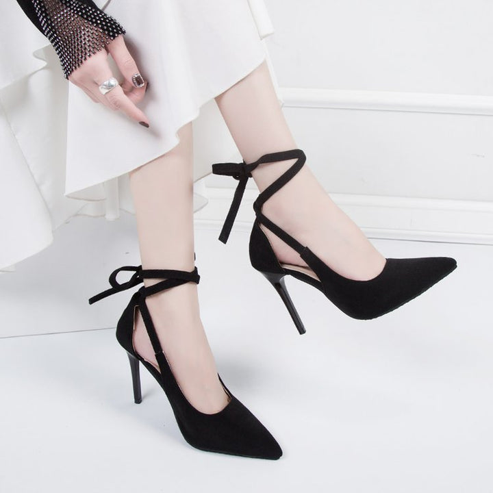 Damen elegante High-Heels mit raffiniertem Schnürdesign Drune