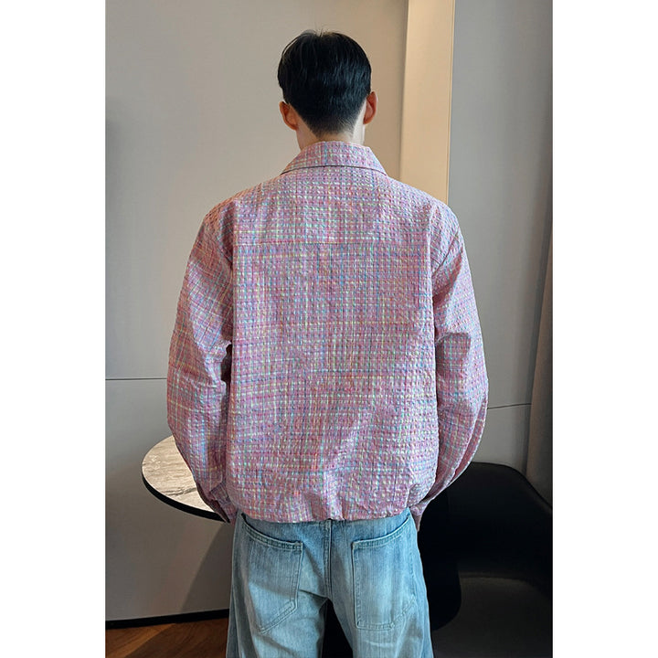 Herren Lässige Hemdbluse mit strukturiertem Design Drune