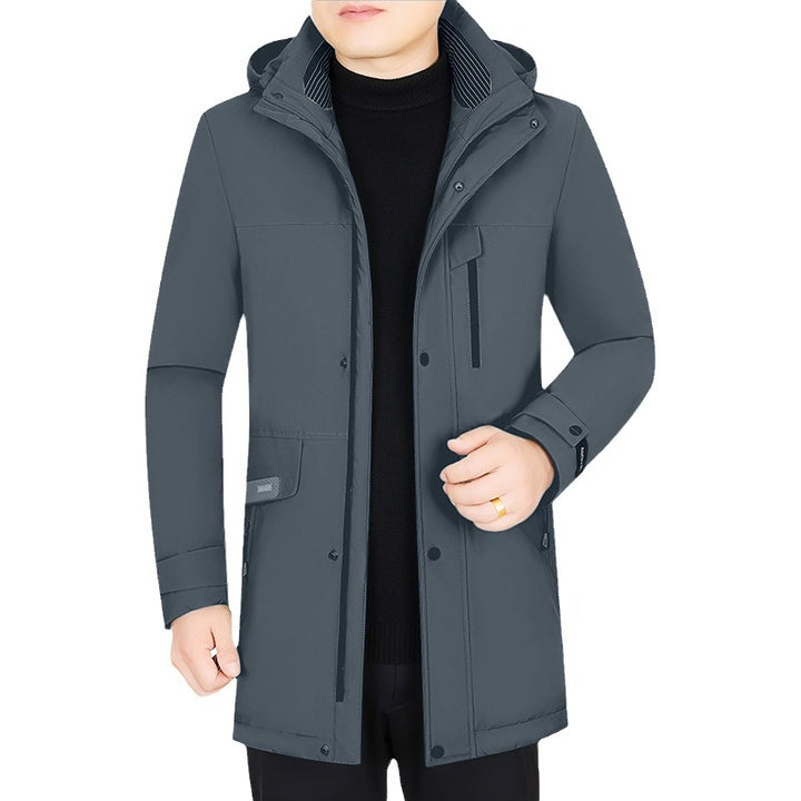 Herren Wasserabweisender Parka mit herausnehmbarer Kapuze und integrierter Smartphone-Innentasche Drune