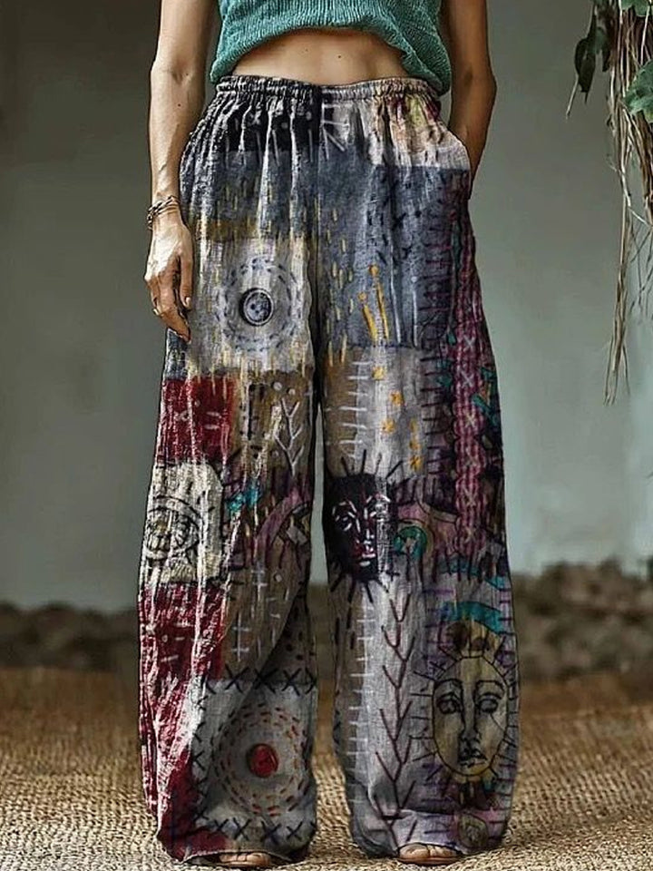 Damen Weite Inspiration Palazzohose Drune