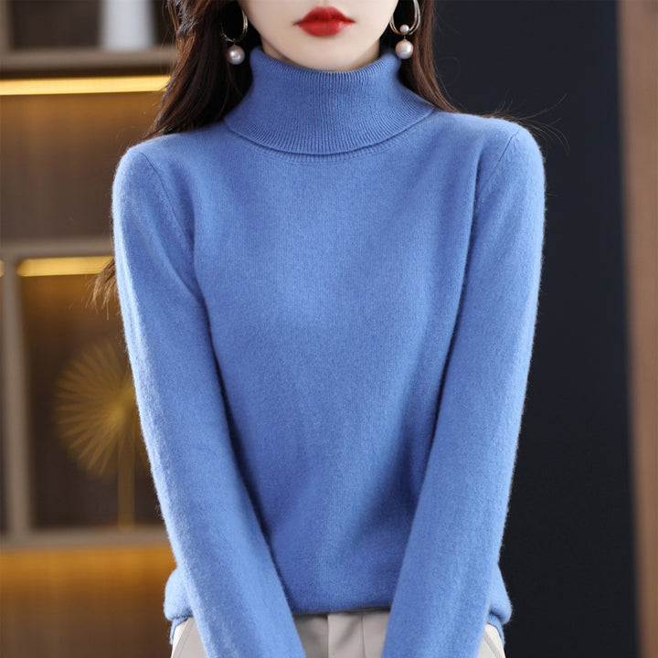 Damen Schmal geschnittener Rollkragenpullover aus kaschmirähnlichem Feinstrick mit softem Flor Drune