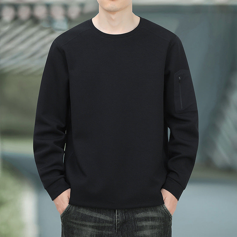 Herren Oversized Sweatshirt mit kontrastierenden Seitentaschen und weichem Fleecefutter Drune