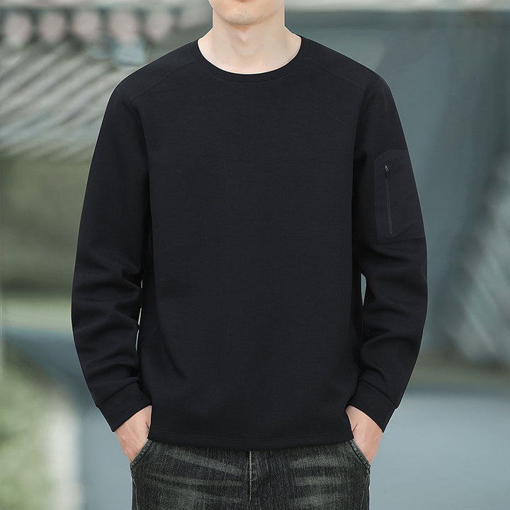 Herren Oversized Sweatshirt mit kontrastierenden Seitentaschen und weichem Fleecefutter Drune