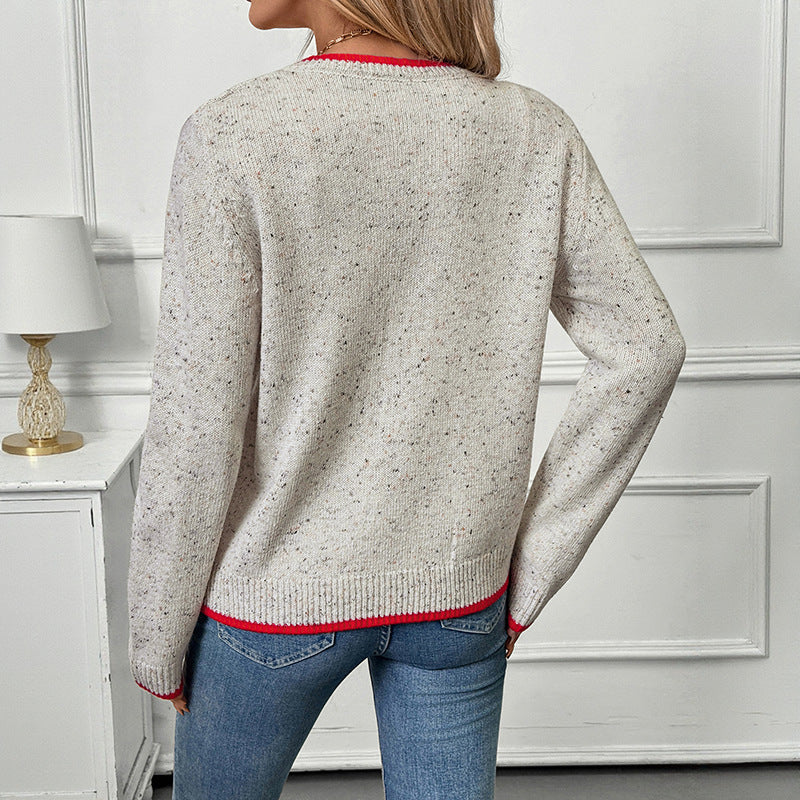 Damen Kuschelige Strickjacke mit Knopfdetails Drune