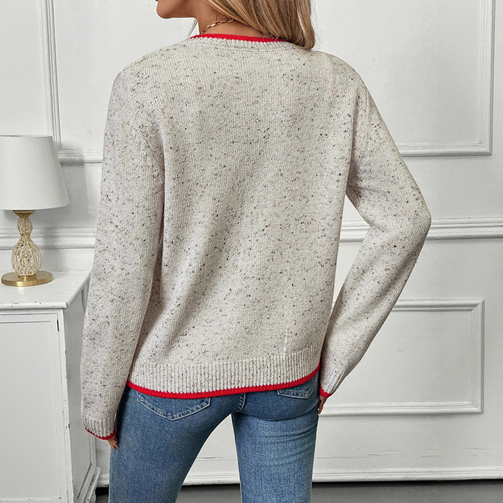 Damen Kuschelige Strickjacke mit Knopfdetails Drune