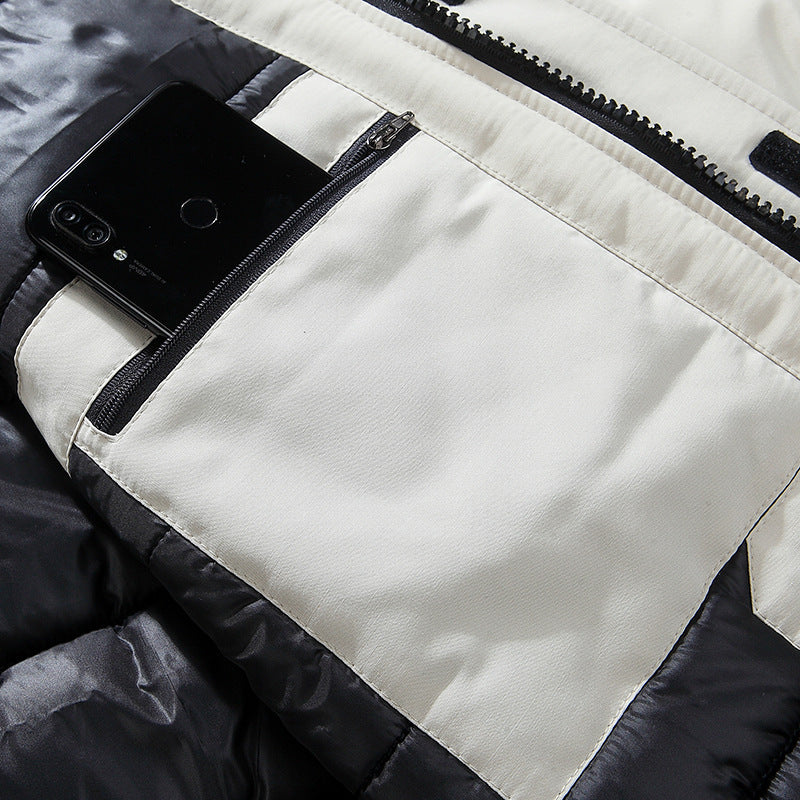 Herren Thermo-Parka mit abnehmbarer Kunstfellkapuze, winddicht und wasserabweisend Drune