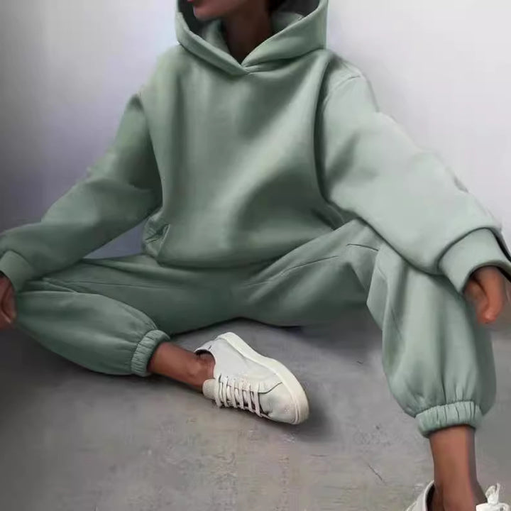 Damen Cozy Oversized Hoodie und Jogginganzug Set Drune