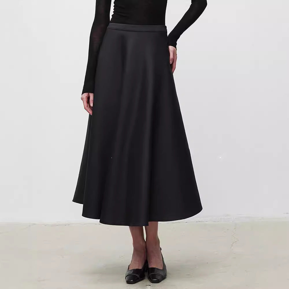 Damen eleganter Maxirock mit schwingendem Saum Drune