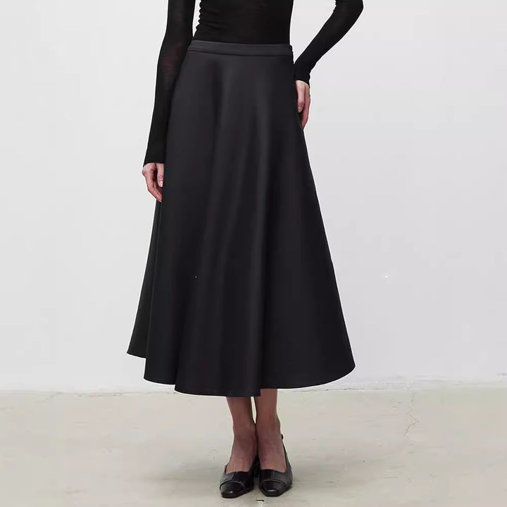 Damen eleganter Maxirock mit schwingendem Saum Drune