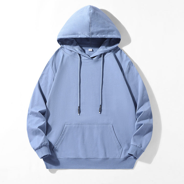 Unisex Oversize Kapuzenpullover aus schwerem Baumwollfleece mit Kängurutasche und verstellbarem Tunnelzug Drune