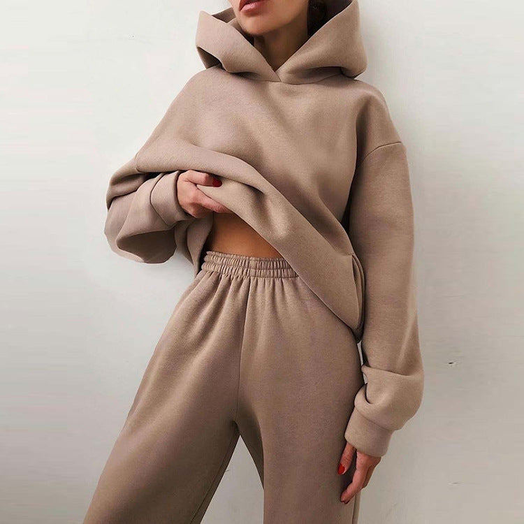 Damen Oversized Hoodie und Jogginghose Set Drune
