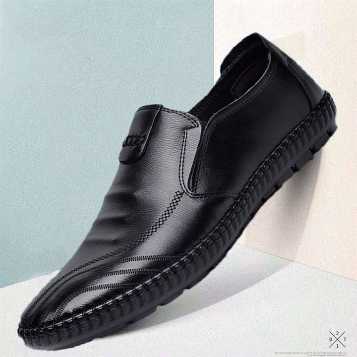Herren elegante, braune Lederschuhe Drune