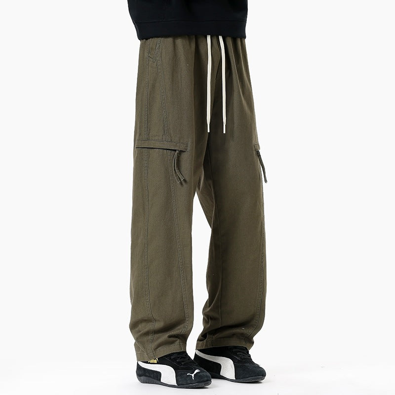 Herren Weite Cargo-Jogginghose im Baggy‑Schnitt mit Kordelbund & Mehrfachtaschen Drune