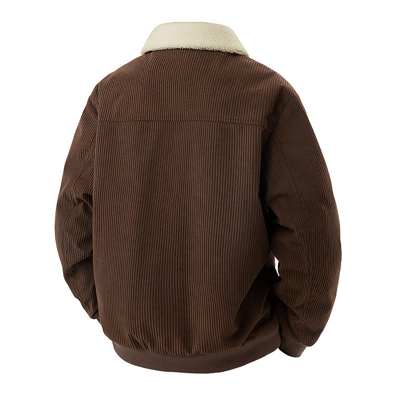 Herren modische Utility-Jacke mit Teddy-Kragen Drune