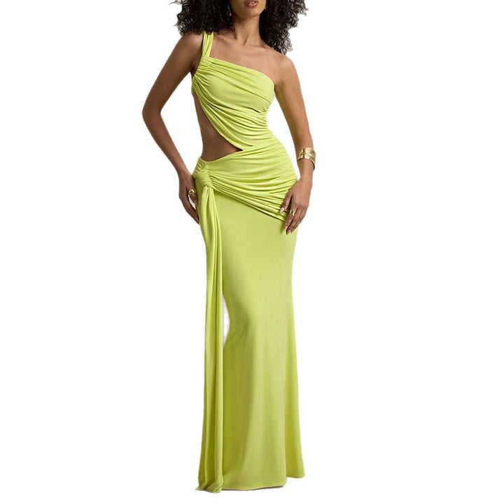 Damen Elegantes Wickelkleid mit asymmetrischem Schnitt und raffiniertem Cut-Out Drune