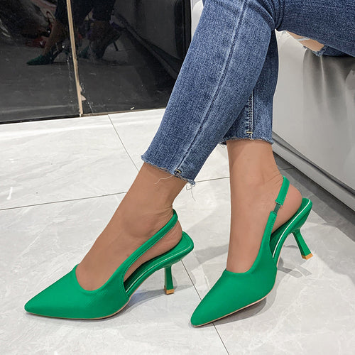 Damen Slingback-Pumps mit spitzer Zehenpartie und elegantem Absatz Drune