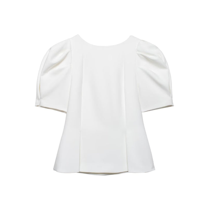 Damen Elegante A-Linien-Bluse mit formgebenden Teilungsnähten und Puffärmeln Drune