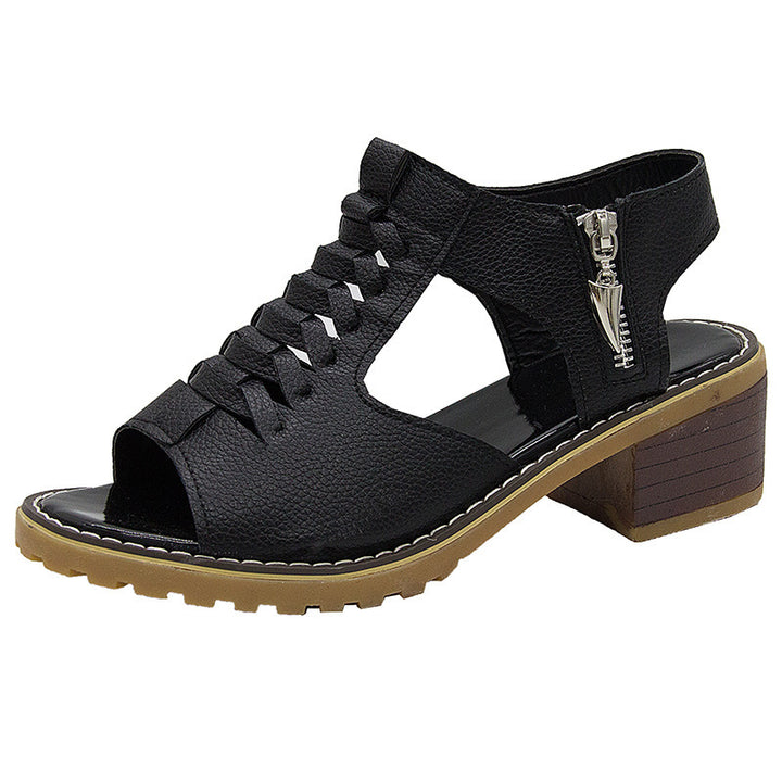 Drune - Orthopädische Sandalen mit Absatz | Bequeme Sandalen für Damen mit Spitzendesign
