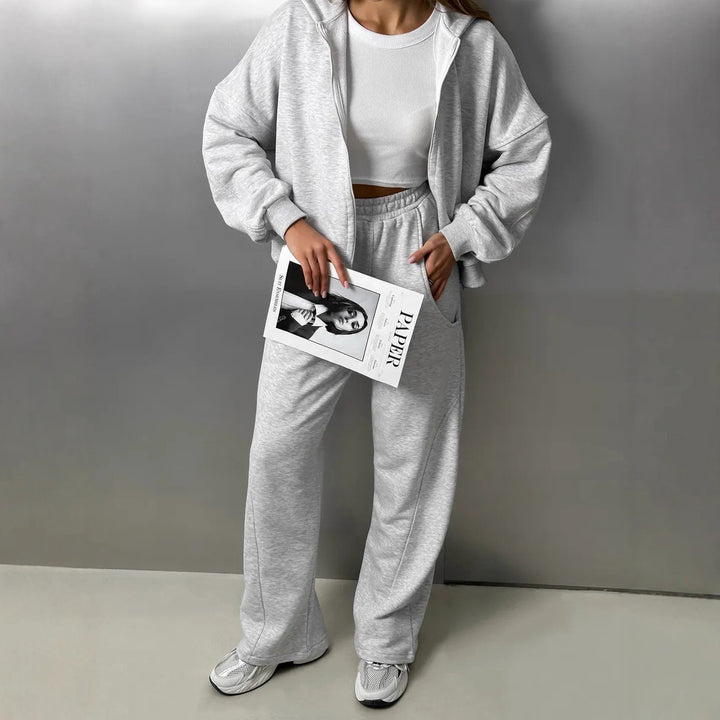 Damen Freizeit Hoodie Set Drune