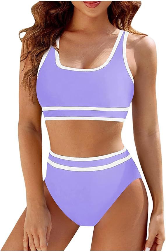 Damen Hochtailliertes Sport-Bikini-Set Drune