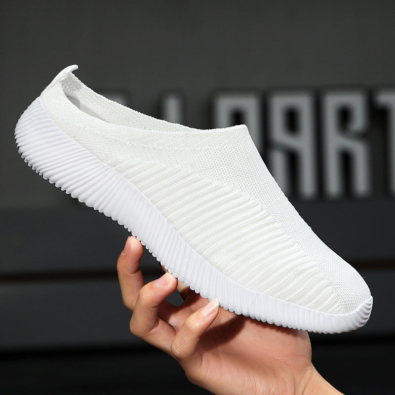 Damen nan ultraleichter Slip-On-Freizeitschuh mit nahtlosem Netzstrick, ergonomischer Fersenlasche und flexibler Wellenlaufsohle Drune