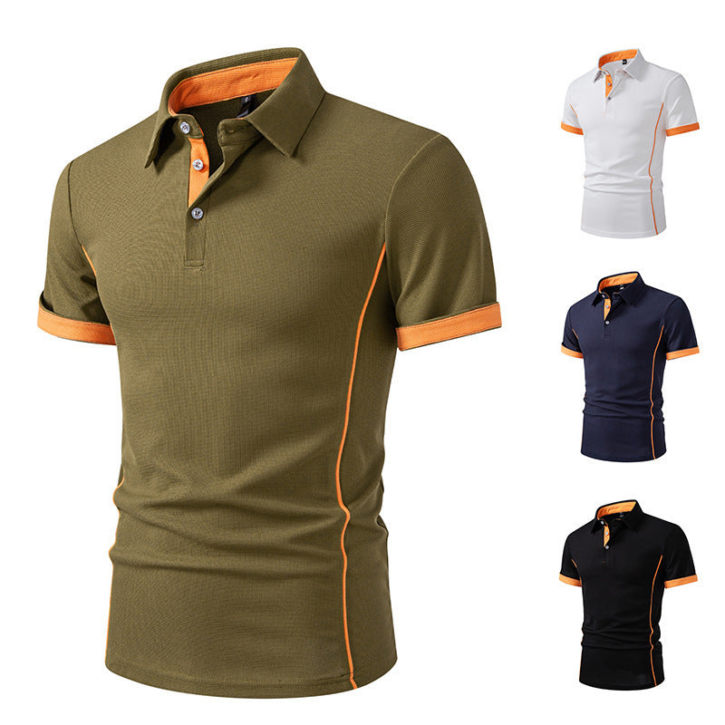 Herren Polo-Shirt mit kontrastierenden Akzenten und atmungsaktiven Eigenschaften Drune