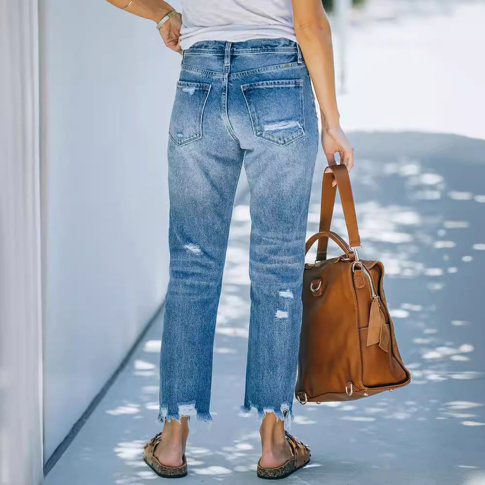 Damen Skinny High-Waist Jeans Drune