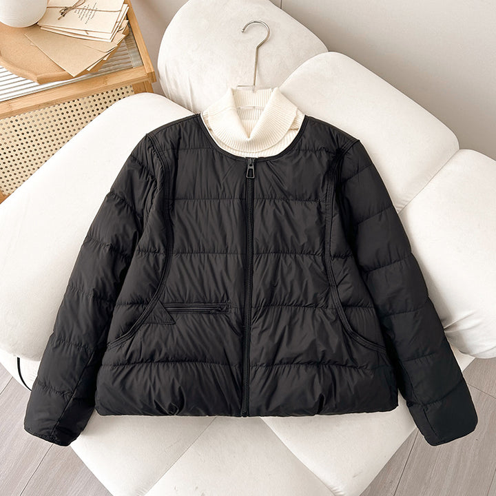 Damen Bequeme gesteppte Freizeitjacke mit hochschließendem Kragen und seitlichen Taschen Drune