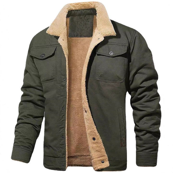 Herren gefütterte Steppjacke im Utility-Stil mit warmem Innenfutter Drune