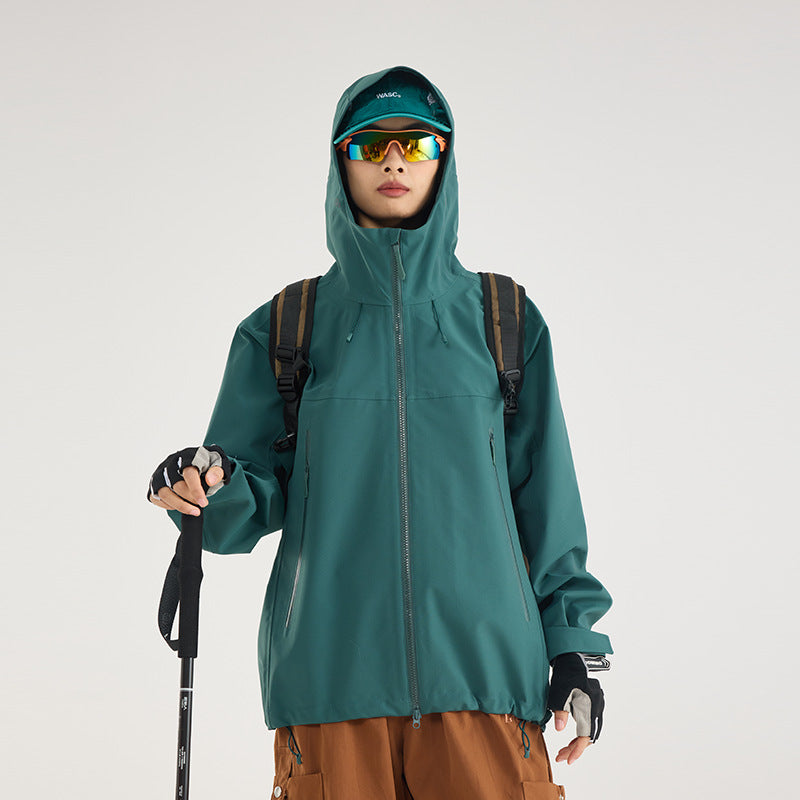 Herren Wasserdichte Softshell-Outdoorjacke mit verstellbarer Kapuze und atmungsaktiver Membran Drune