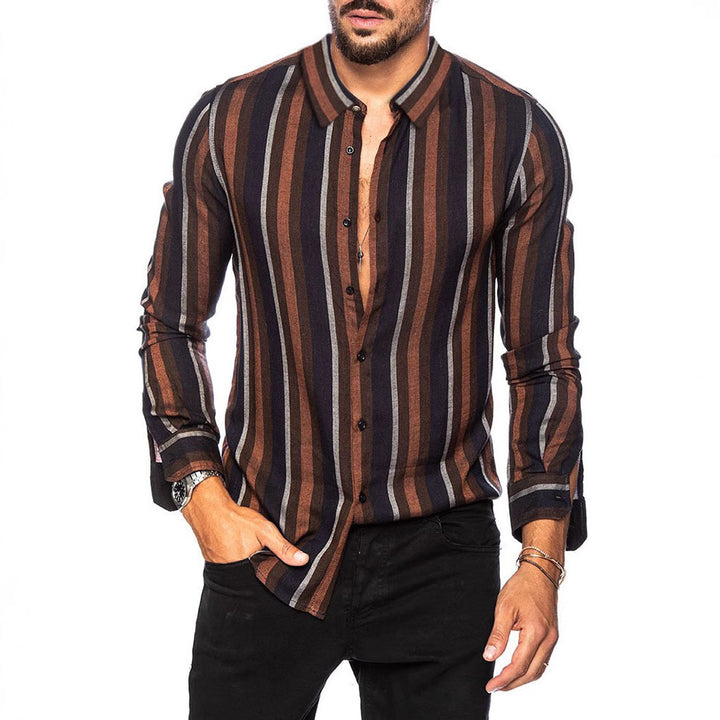 Herren gestreifte Hemd Drune