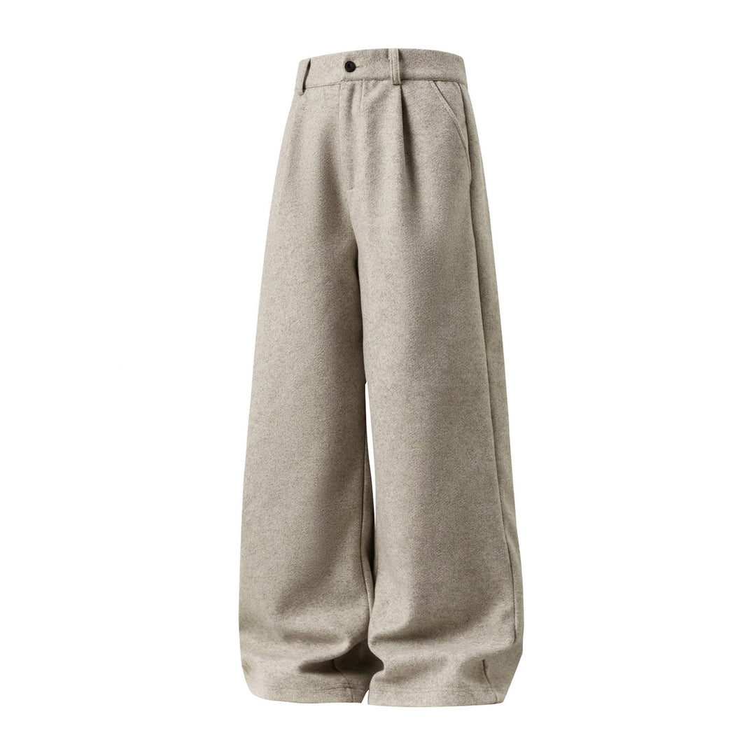 Damen Hochgeschnittene Ballonhose aus Wollmix mit Bundfalten und weiter Silhouette Drune