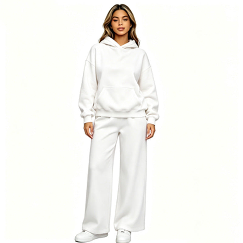 Damen Lässiger Kapuzenpullover mit weiten Hosen Drune