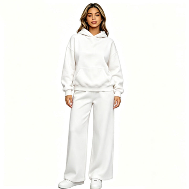 Damen Lässiger Kapuzenpullover mit weiten Hosen Drune