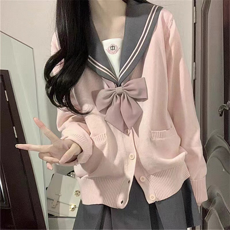 Damen lässige Strickjacke mit V-Ausschnitt und praktischen Taschen Drune