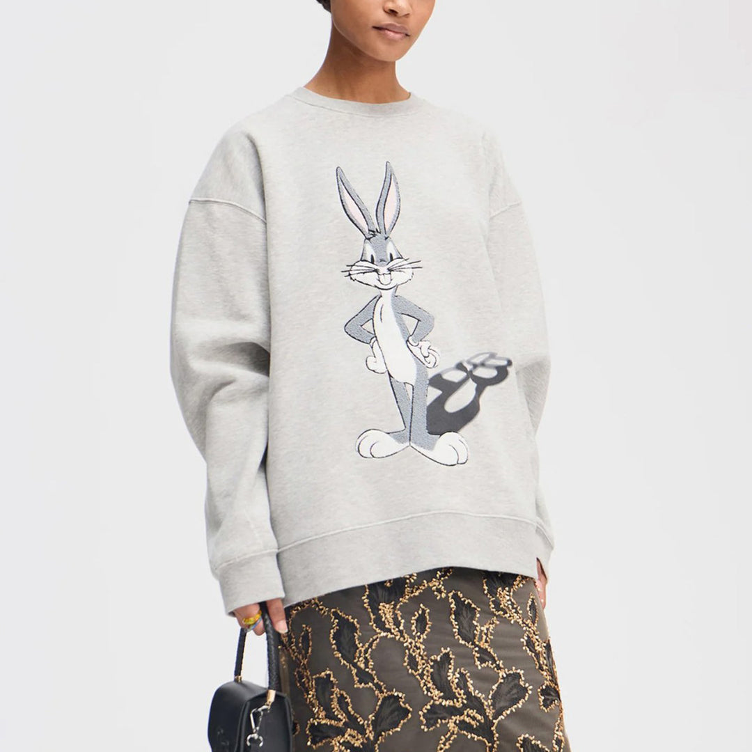 Damen Sweatshirt mit lässigem Schnitt und verspieltem Bugs Bunny-Motiv Drune