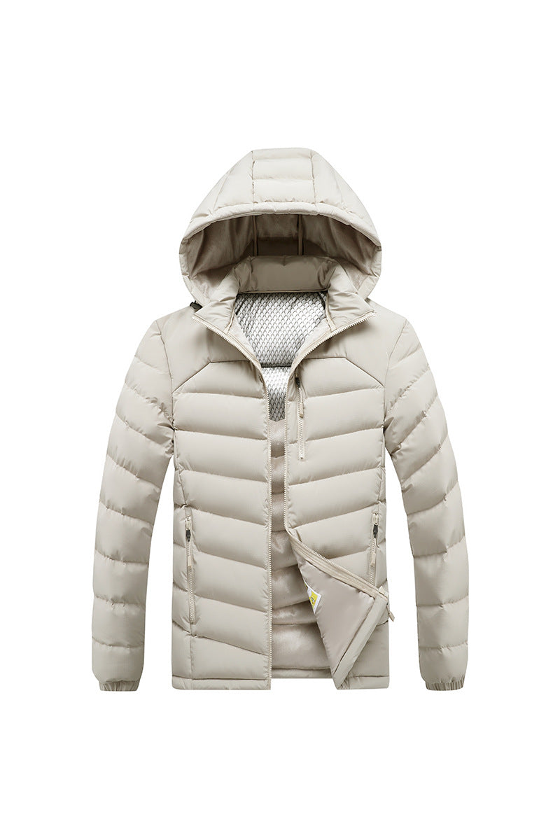 Herren Steppjacke mit Thermoisolierung, Kapuze und reflektierendem Innenfutter Drune