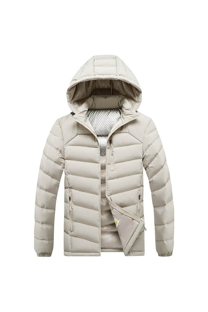 Herren Steppjacke mit Thermoisolierung, Kapuze und reflektierendem Innenfutter Drune