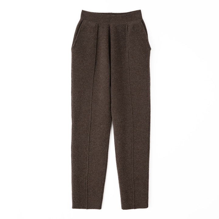 Damen Strickhose mit schmaler Beinform, elastischem Bund und Bügelfalte Drune
