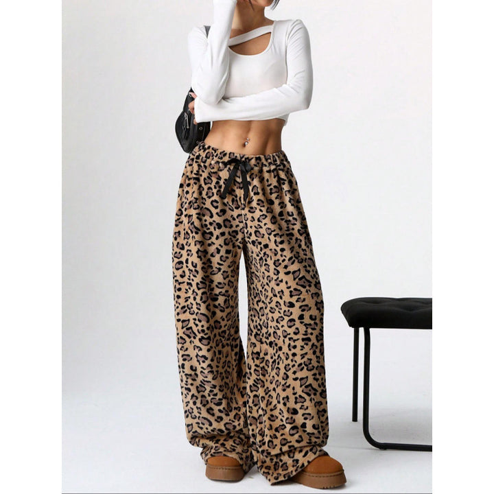 Damen Bequeme Hosen mit Leopardenmuster Drune