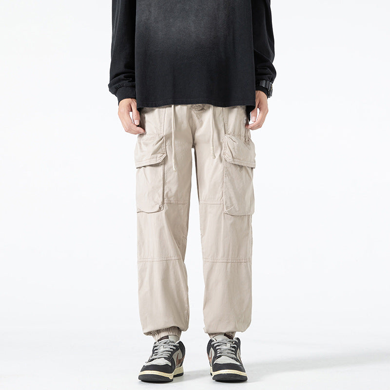Herren Utility-Cargo-Jogginghose im Workwear-Look mit Tunnelzugbund und elastischen Beinabschlüssen Drune