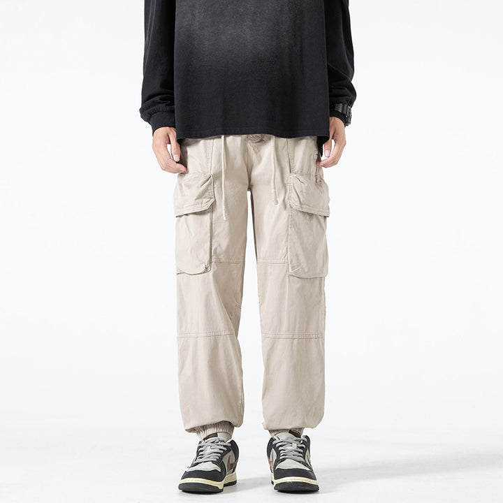 Herren Utility-Cargo-Jogginghose im Workwear-Look mit Tunnelzugbund und elastischen Beinabschlüssen Drune