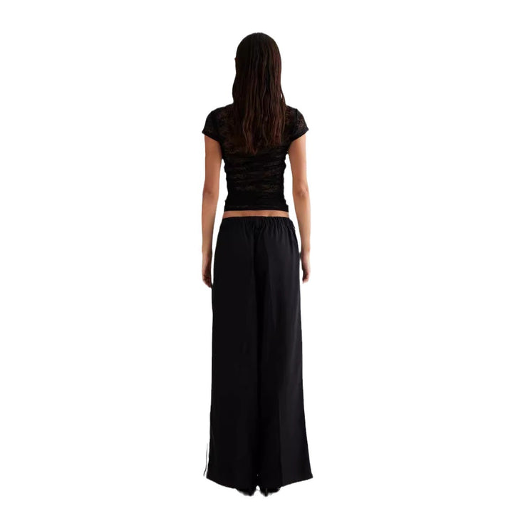 Damen Spitzentop mit enganliegendem Design und kurzen Ärmeln Drune