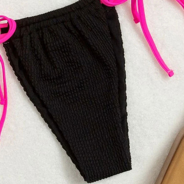 Damen Triangel-Bikini-Set mit verstellbaren Schnürungen Drune
